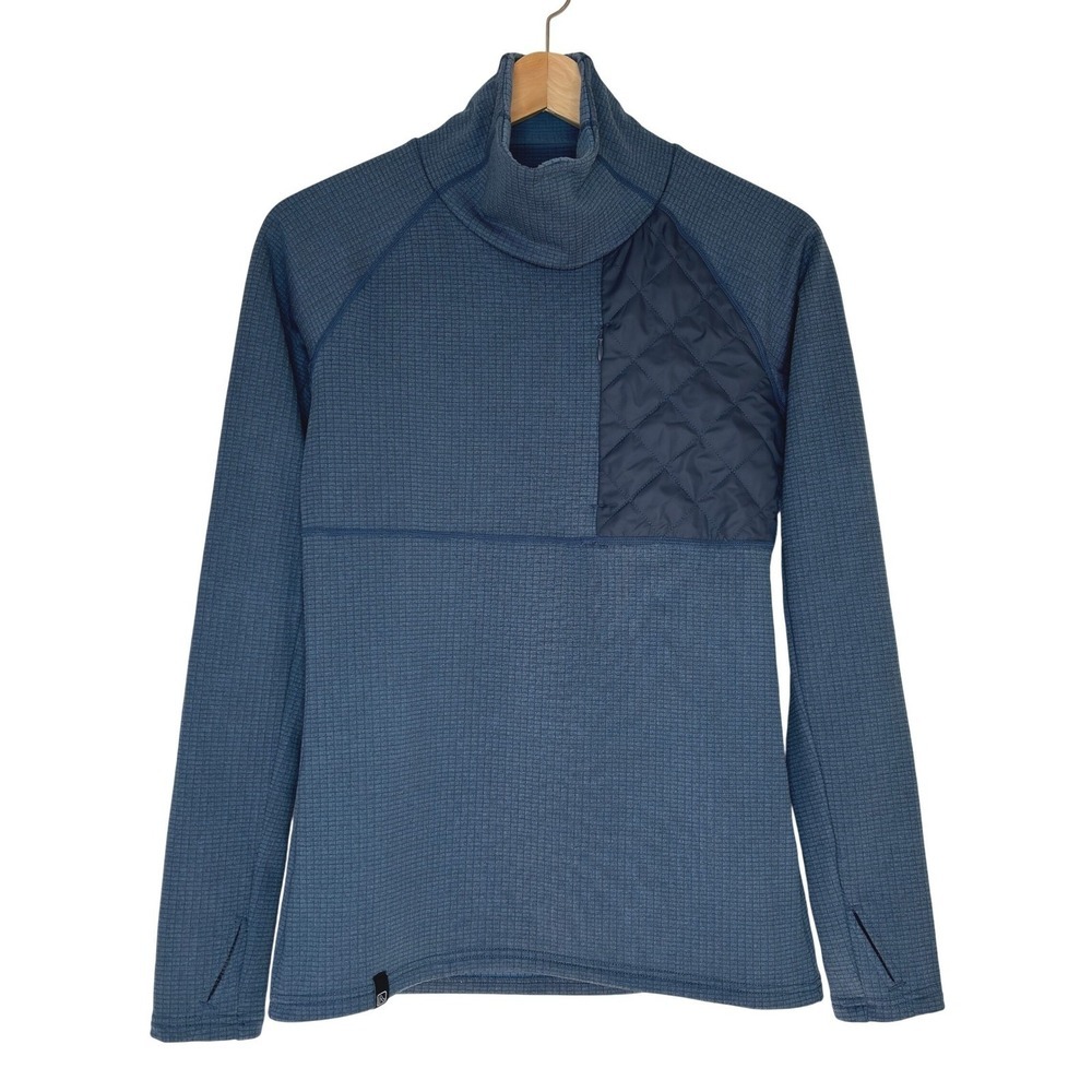 Flylow Gear Sondra Grid Fleece Midlayer Pullover Midnight Blue Womens Size XS